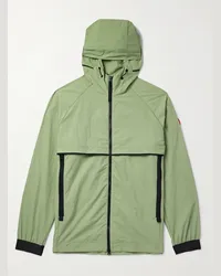 Canada Goose Giacca in shell con logo applicato e cappuccio Faber Verde