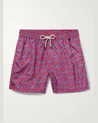 Rubinacci Shorts da mare medi a gamba dritta in shell stampato Viola