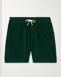 Portuguese Flannel Shorts a gamba dritta in velluto a coste di cotone con coulisse Verde