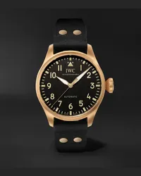 IWC Orologio automatico 43 mm in bronzo con cinturino in Alcantara Big Pilot's 43 MR PORTER Edition 1 Limited Edition, N. rif. IW329703 Nero