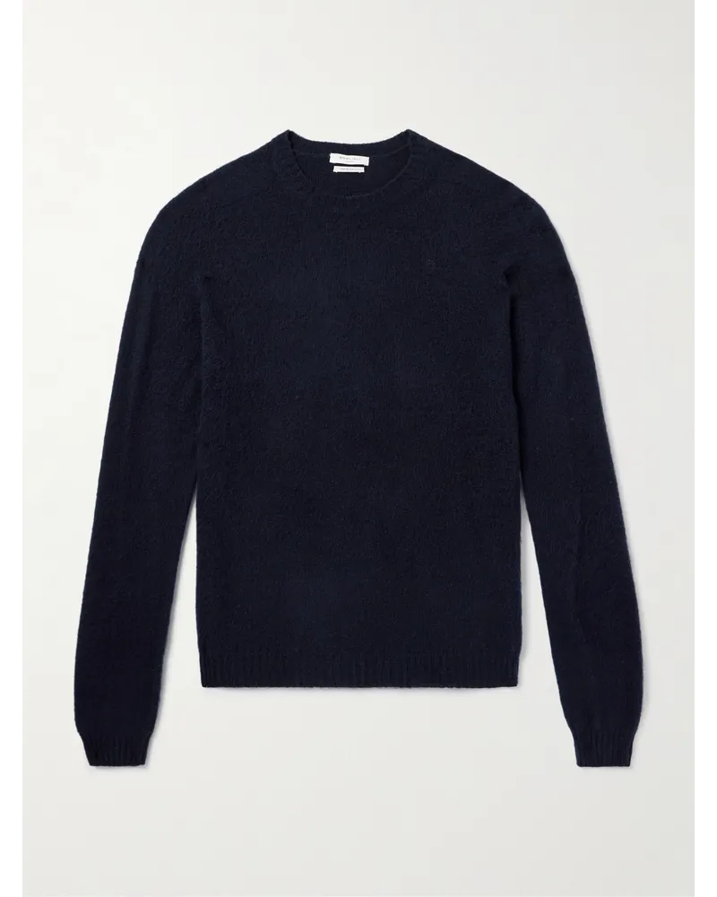 Boglioli Pullover slim-fit in misto lana e cashmere Blu