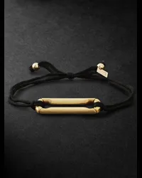 Lauren Rubinski Bracciale in cordoncino e oro Nero