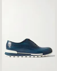 Berluti Sneakers in pelle Venezia traforata Fast Track Blu