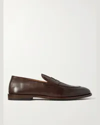 Brunello Cucinelli Mocassini in pelle Flex Marrone