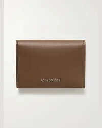 Acne Studios Portafoglio in pelle con logo Marrone