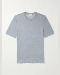 Altea T-shirt in jersey di misto lino e cotone Blu