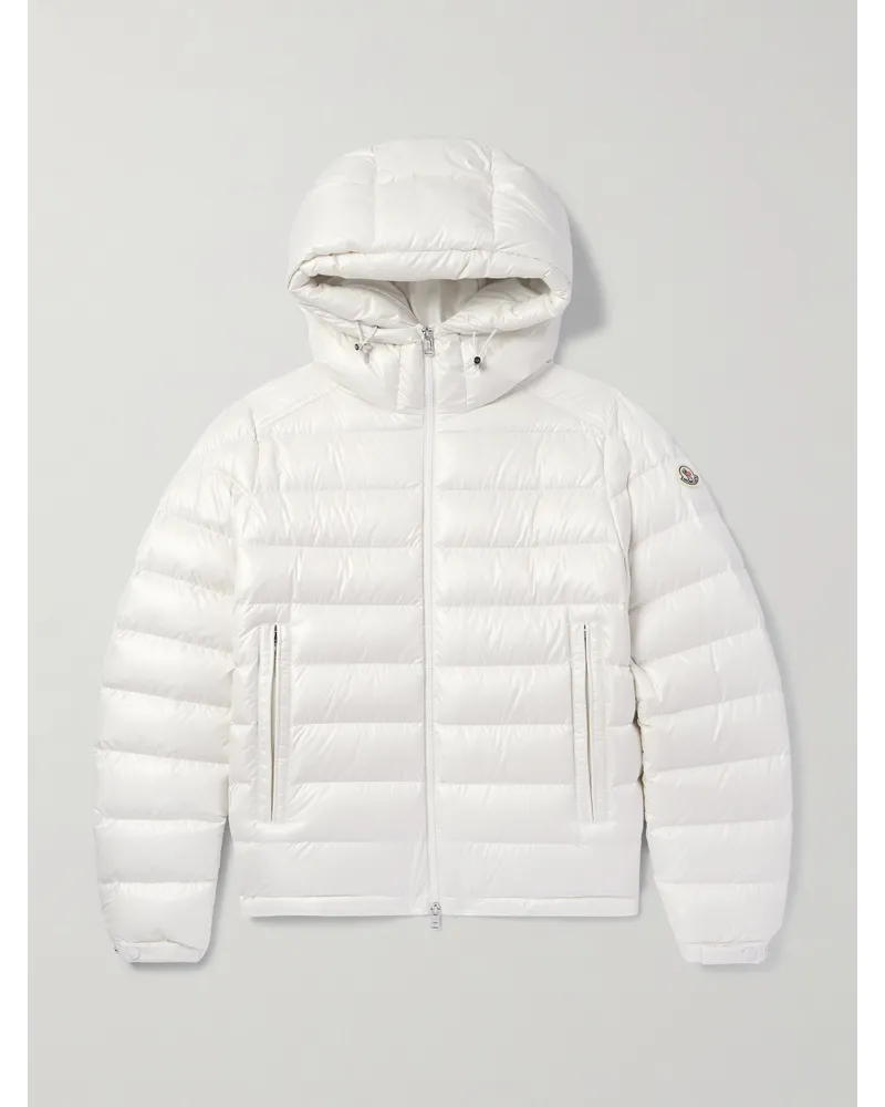 Moncler Piumino slim-fit trapuntato in shell con cappuccio Besines Bianco