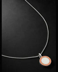 John Hardy Collana in argento sterling e smalto Arancione