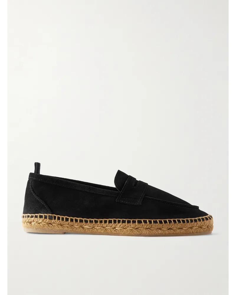 Castañer Espadrillas in camoscio Nacho Nero