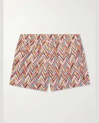 Missoni Shorts da mare medi a gamba dritta stampati Arancione