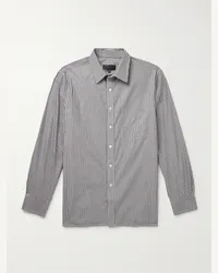 Nili Lotan Camicia in popeline di cotone a righe Finn Grigio