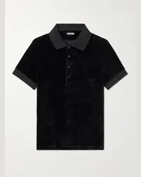 Tom Ford Polo in velour Nero