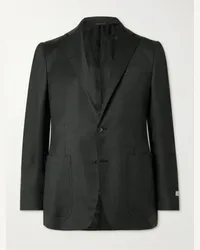 Canali Blazer in flanella di lana Kei Grigio