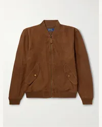 Ralph Lauren Bomber in pelle scamosciata Marrone