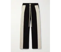 Pantaloni sportivi in velluto di misto cotone e modal con finiture in tela e righe Forum