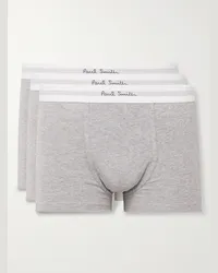 Paul Smith Confezione da tre boxer in cotone biologico stretch Grigio