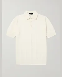 Thom Sweeney Polo slim-fit in cotone piqué Neutri