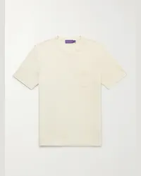 Ralph Lauren T-shirt in misto lino e cotone piqué Neutri