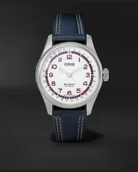 ORIS Orologio automatico 40 mm in acciaio inossidabile con cinturino in pelle Hank Aaron Limited Edition, N. rif. 01 754 7785 4081-Set Bianco