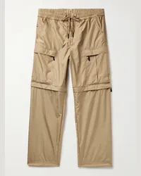 Moncler Pantaloni cargo convertibili a gamba dritta in ripstop con coulisse Neutri