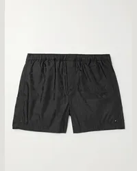 Valentino Garavani Shorts da mare medi a gamba dritta con logo jacquard Nero