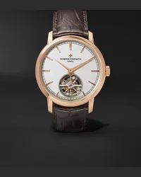 Vacheron Constantin Orologio automatico 41 mm in oro rosa 18 carati con cinturino in alligatore Traditionnelle Tourbillon, N. rif. 6000T/000R-B346 Marrone