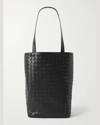 Bottega Veneta Tote bag in pelle con motivo Intrecciato Avenue Nero