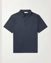 Onia Polo in jersey stretch Ultralite Everyday Blu