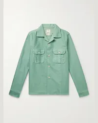 Visvim Camicia con colletto convertibile Keesey Verde