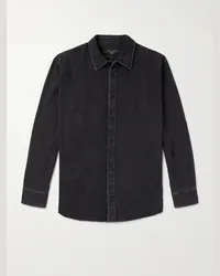 Rag & Bone Camicia in denim Matthew Nero