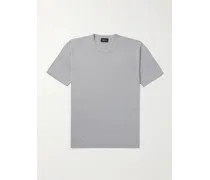 T-shirt in misto cotone e seta