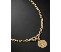 Collana in oro con pendente e diamanti Heavy Belcher Sister Hook Protection