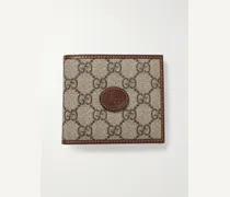 Leather-Trimmed Monogrammed Supreme Coated-Canvas Billfold Wallet