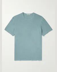 James Perse T-shirt in jersey di cotone pettinato Blu