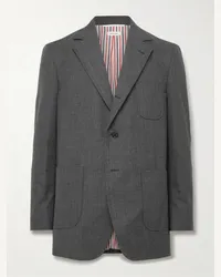 Thom Browne Blazer destrutturato in lana vergine Grigio