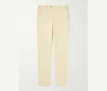 Pantaloni in cotone stretch con pinces slim-fit Pantaflat