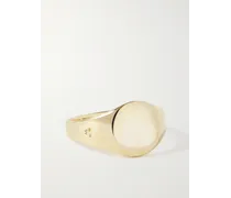 Anello con sigillo mini in oro riciclato