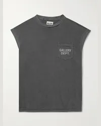 GALLERY DEPT. T-shirt in jersey di cotone con logo Augi Grigio