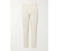 Pantaloni in velluto a coste di misto cotone con pinces