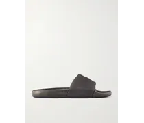 Balenciaga Slide in gomma con logo goffrato Nero