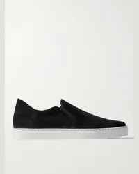 Manolo Blahnik Sneakers slip-on in camoscio Nadores Nero