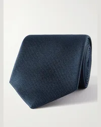 Charvet Cravatta in seta jacquard, 7 cm Blu