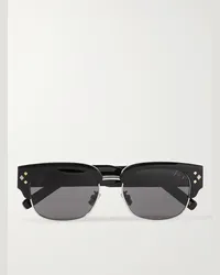 Dior Occhiali da sole in acetato e metallo argentato con montatura D-frame CD Diamond C1U Nero