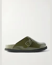 Birkenstock Sabot in pelle lucida con fibbia 33 Dougal Verde