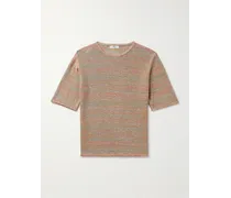 T-shirt in lino a righe