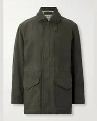 PURDEY Parka in misto cotone e lino Range Verde