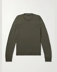 Tom Ford Pullover slim-fit in lana Verde