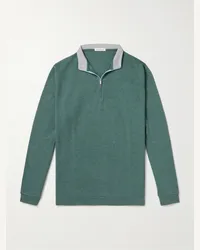 Peter Millar Pullover in misto cotone con mezza zip Crown Comfort Verde