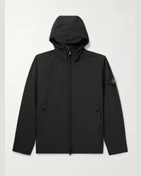 Stone Island Giacca in shell con zip Nero