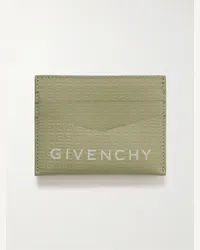 Givenchy Portacarte in pelle con logo goffrato Verde